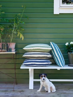Chhatwal & Jonsson Garden Details & Accessories*Block Stripe outdoor cushion 40x60 cm, Sage-off white Green