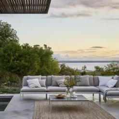 Skargaarden Garden Sofas & Garden Benches|Outdoor Lounge Furniture*Bönan modular sofa, Fiord 551 , 2-seat, d. grey aluminium frame Beige