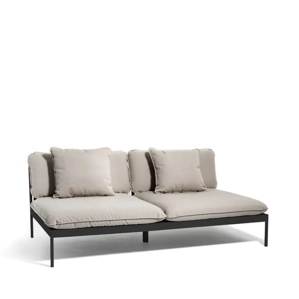 Skargaarden Garden Sofas & Garden Benches|Outdoor Lounge Furniture*Bönan modular sofa, Sunbrella Ashe light , 2-seat, d. aluminium frame Grey