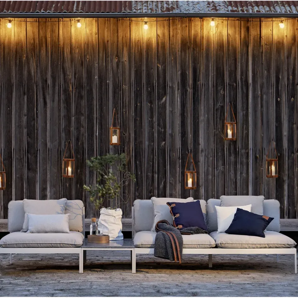 Skargaarden Garden Sofas & Garden Benches|Outdoor Lounge Furniture*Bönan modular sofa, Sunbrella Ashe light , corner, d. aluminium frame Grey