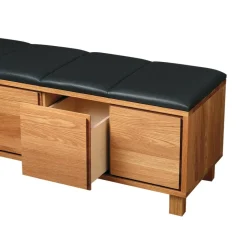 Scherlin Benches*Bänk 6, Leather . white fframee Black