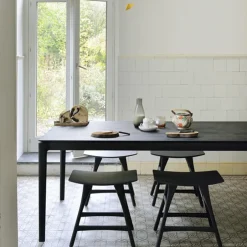 Ethnicraft Dining Tables*Bok dining table 200x95 cm, stained oak Black