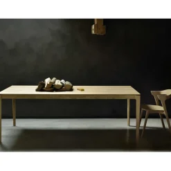 Ethnicraft Dining Tables*Bok dining table 240x100 cm, Hardwax oiled oak Beige