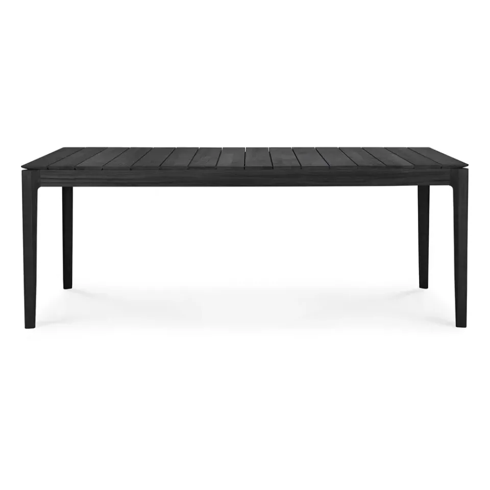 Ethnicraft Table For Outdoor Use*Bok outdoor dining table stained teak, 200x100 cm Black