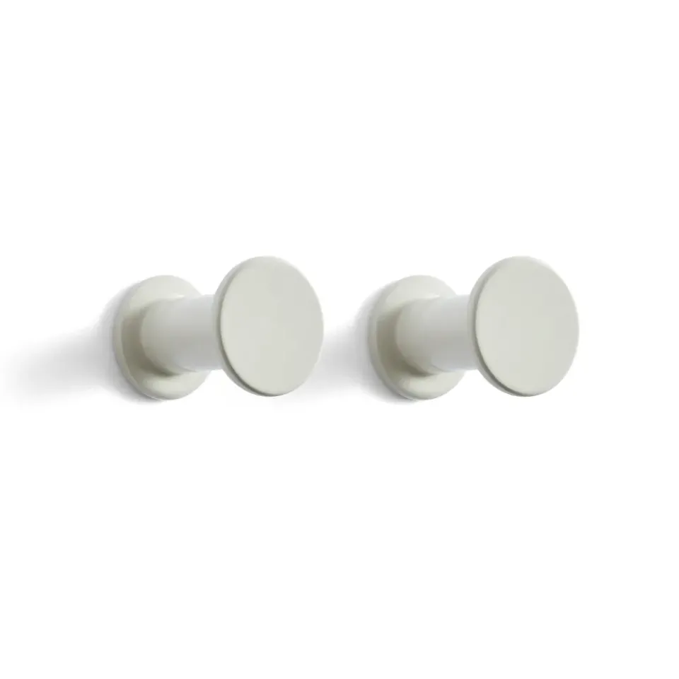 HAY Clothes Hooks & Hangers*Bolt hook 2-pack Ø2.8 cm, Light Grey