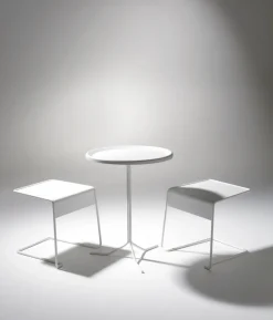 SMD Design Table For Outdoor Use|Outdoor Lounge Furniture*Bong table Ø40x72 cm, White