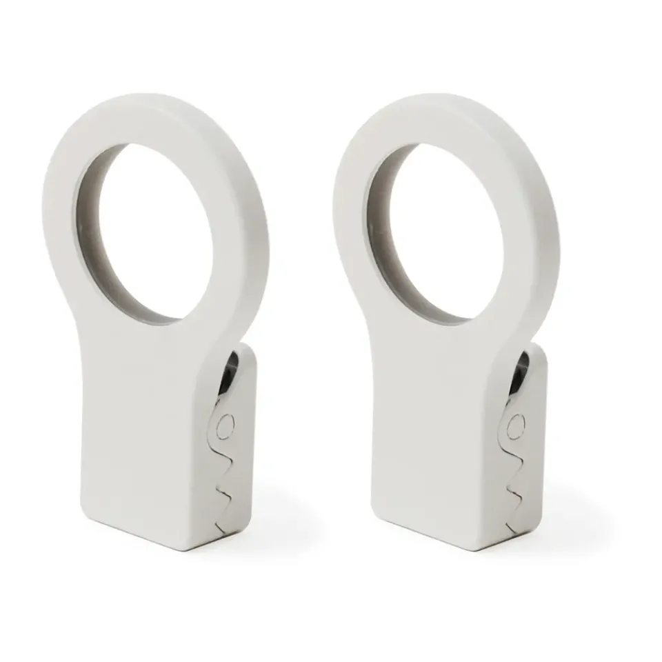 Bosign Clothes Hooks & Hangers*Loop clips for kitchen towel 2-pack, White