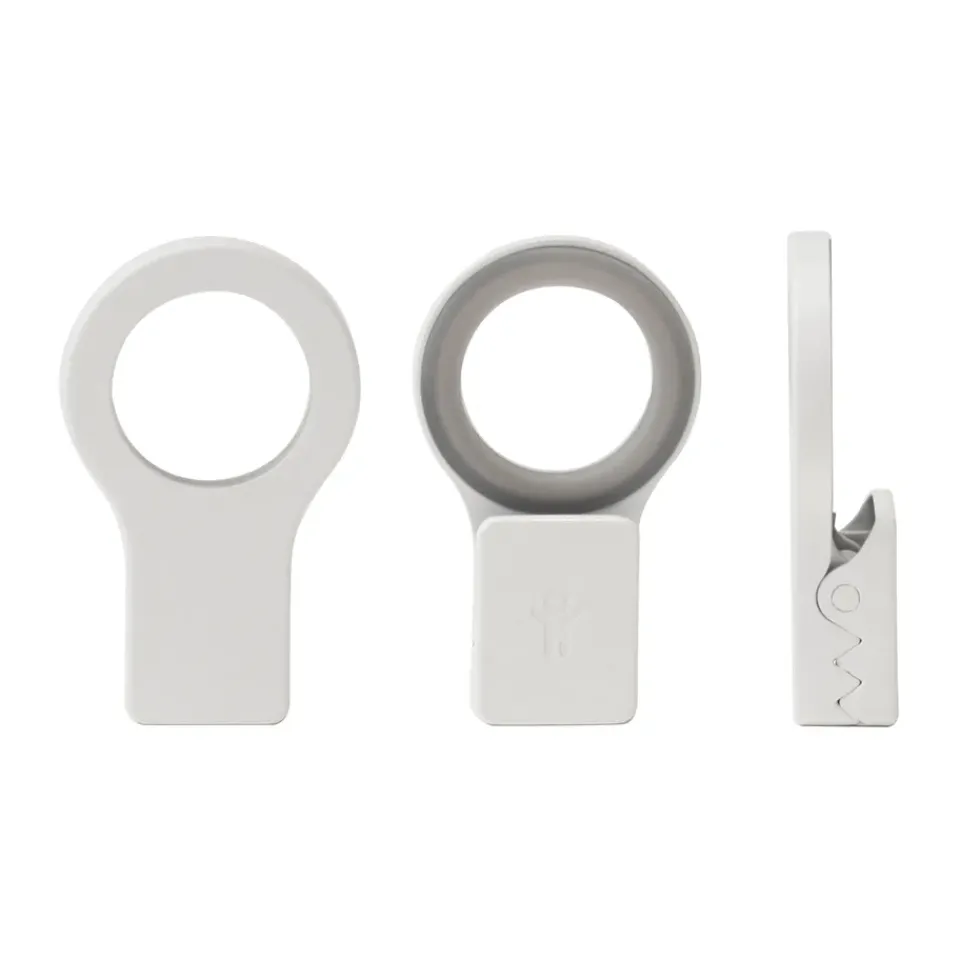 Bosign Clothes Hooks & Hangers*Loop clips for kitchen towel 2-pack, White