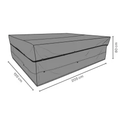 Brafab Garden Details & Accessories*furniture cover dining group, 205x155 cm Black