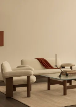 Audo Copenhagen Armchairs & Footstools|Chairs*Brasilia armchair low back, Natural oak-Nature sheepskin curly Beige