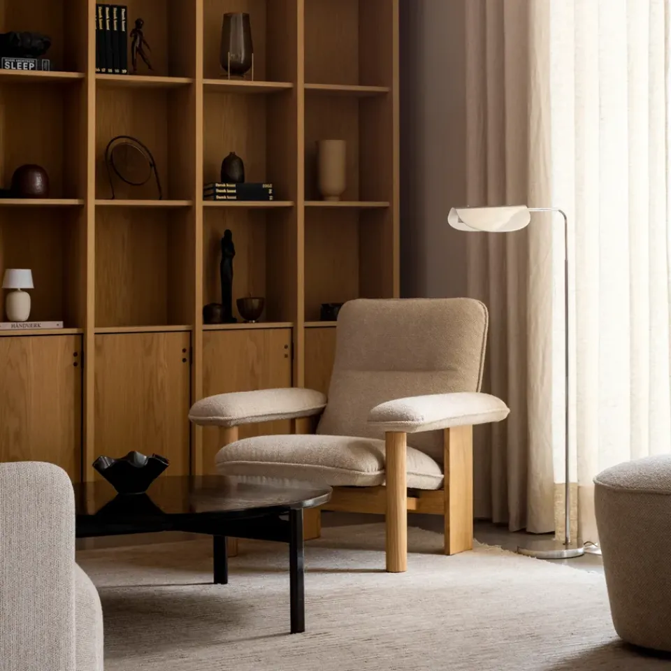 Audo Copenhagen Armchairs & Footstools*Brasilia armchair, Oiled oak-Bouclé 02 Beige