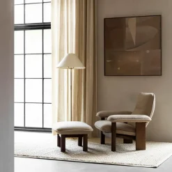 Audo Copenhagen Armchairs & Footstools*Brasilia armchair, Walnut-Bouclé 02 Beige