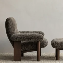 Audo Copenhagen Armchairs & Footstools*Brasilia footstool, Dunes camel 21004 -dark oak Brown