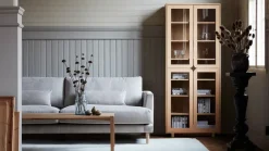 1898 Sofas*Bredhult sofa, Bern 0341-white-oiled oak, 3-seater Beige