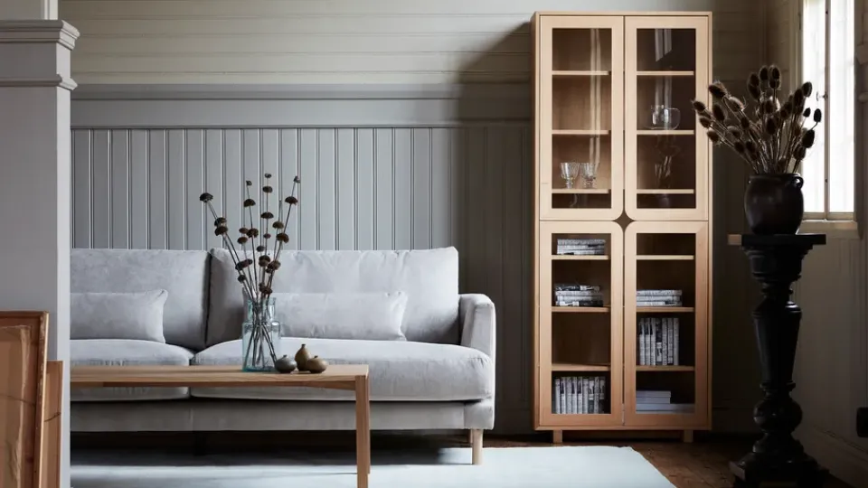 1898 Sofas*Bredhult sofa, Bern 0341-white-oiled oak, 3-seater Beige