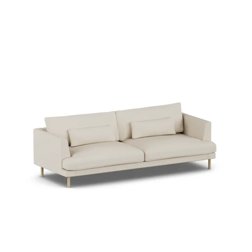 1898 Sofas*Bredhult sofa, Jump 1956-white-oiled oak, 3-seater Beige