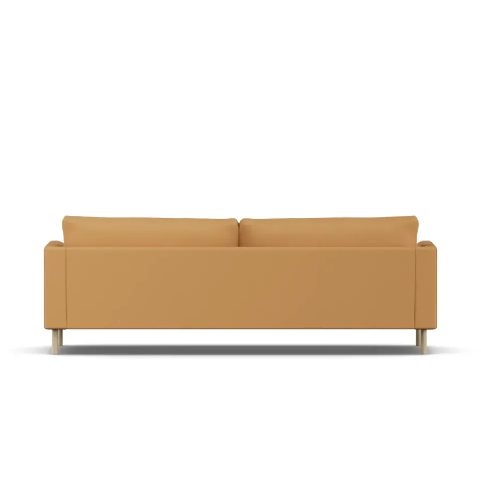 1898 Sofas*Bredhult sofa, Jump Honey 1959-white-oiled oak, 3-seater Yellow