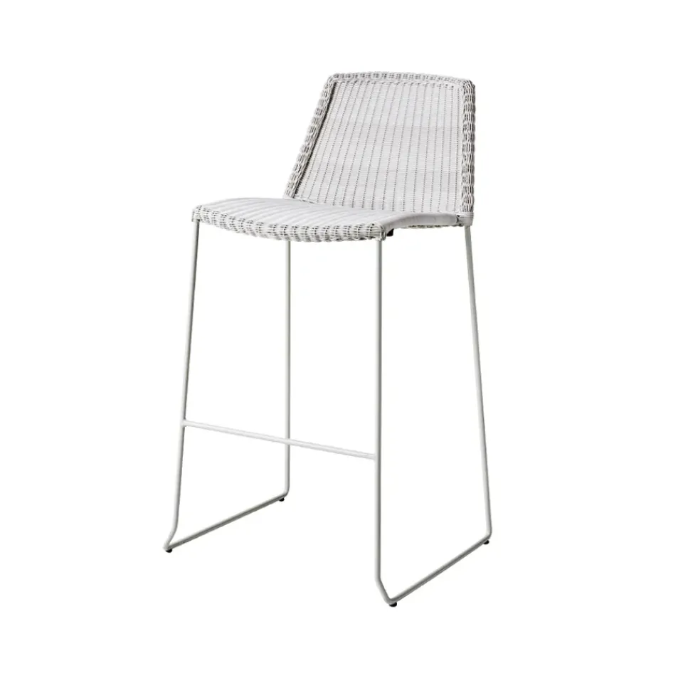 Cane-line Seating*Breeze barstool, grey White