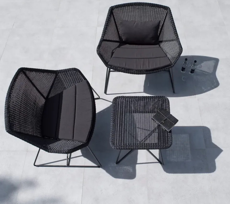 Cane-line Seat Cushions & Pads*Breeze cushion set lounge chair, Natté Black