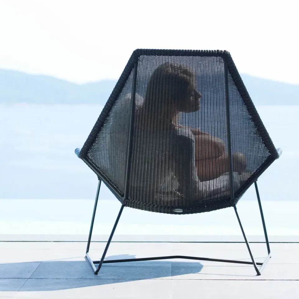 Cane-line Outdoor Lounge Furniture*Breeze lounge armchair high back weave, Light Grey