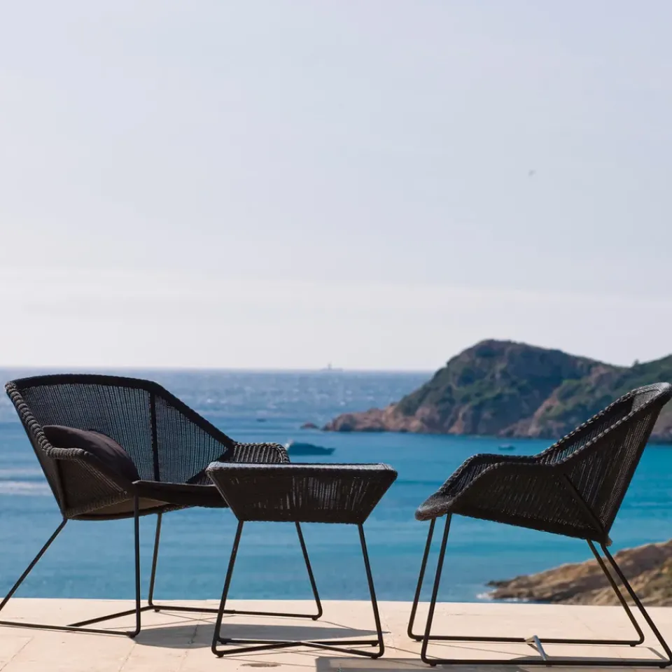Cane-line Outdoor Lounge Furniture*Breeze lounge armchair high back weave, Light Grey