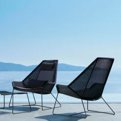 Cane-line Outdoor Lounge Furniture*Breeze lounge armchair high back weave, Black