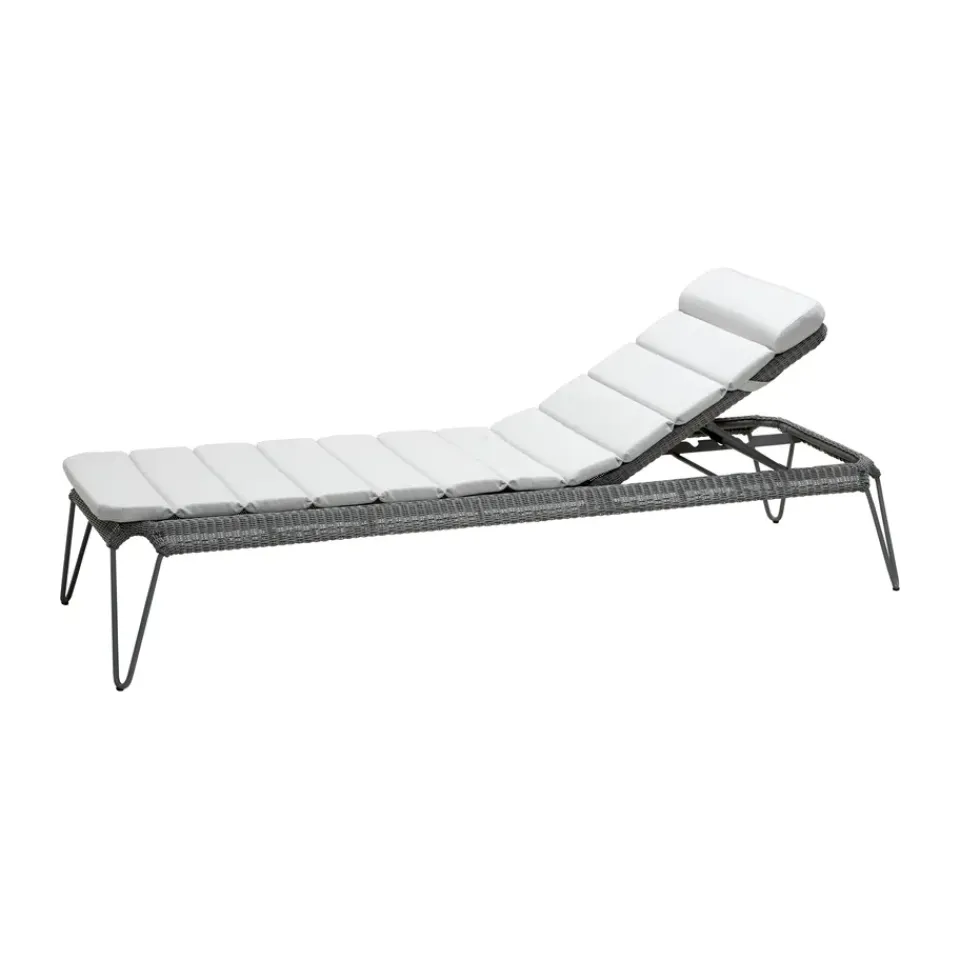 Cane-line Seat Cushions & Pads*Breeze sun lounger cushion, Natté White