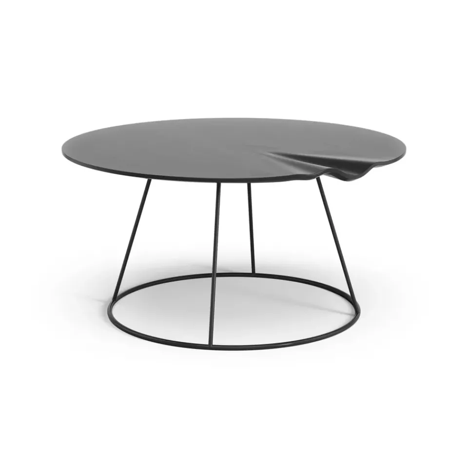 Swedese Coffee Tables*Breeze table with wave Ø80 cm, Black