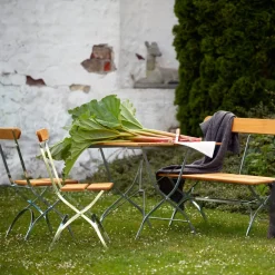 Grythyttan Stålmöbler Garden Sofas & Garden Benches|Outdoor Lounge Furniture*Bryggeri sofa, Oak oil-hot-dip galvanized stand Beige