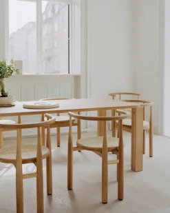 New Works Chairs*Bukowski chair, Oiled oak rattan Brown