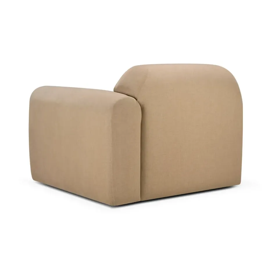 Ethnicraft Sofas*Bulky modular sofa end unit left armrest, Light sepia Beige