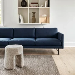 Fredericia Furniture Sofas*Calmo 5623 sofa, Sunniva 783-black steel Blue