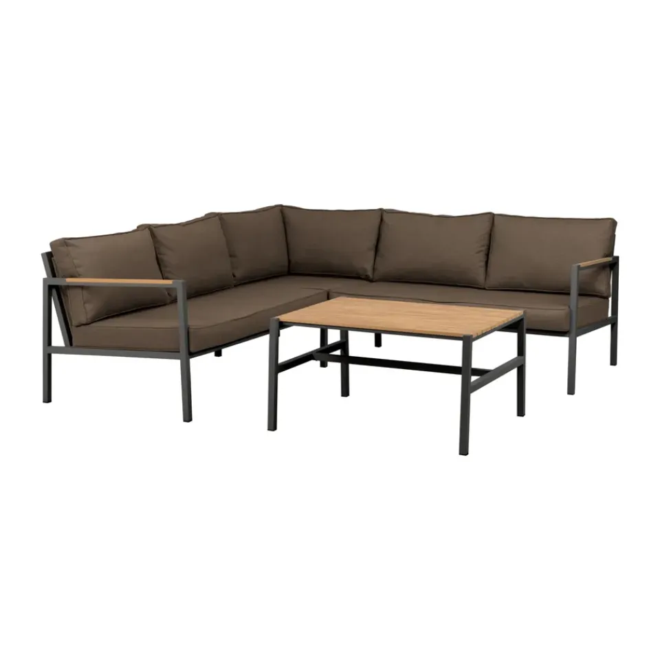 Brafab Balcony Furniture|Garden Sofas & Garden Benches*Cap sofa group, Anthracite-brown, 5-seater Grey