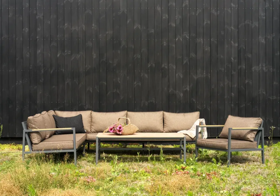Brafab Garden Sofas & Garden Benches|Balcony Furniture*Cap sofa group, Anthracite-brown, 6-seater Grey