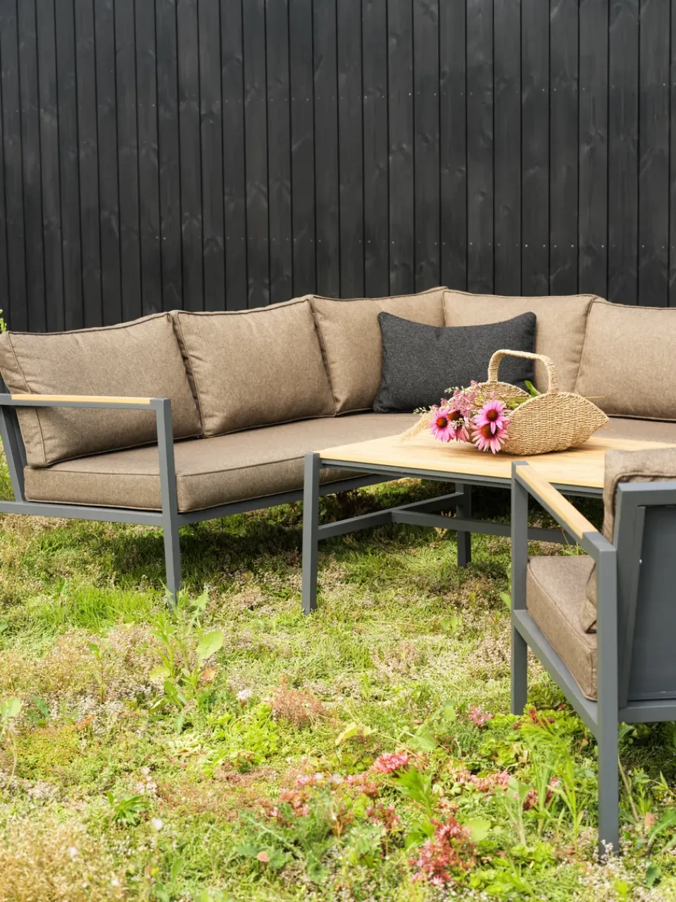 Brafab Garden Sofas & Garden Benches|Balcony Furniture*Cap sofa group, Anthracite-brown, 6-seater Grey