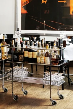Lammhults Serving Trolleys*Cargo serveringsvagn, laminate-chrome Black