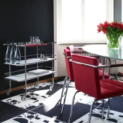 Lammhults Serving Trolleys*Cargo serveringsvagn, laminate-chrome White