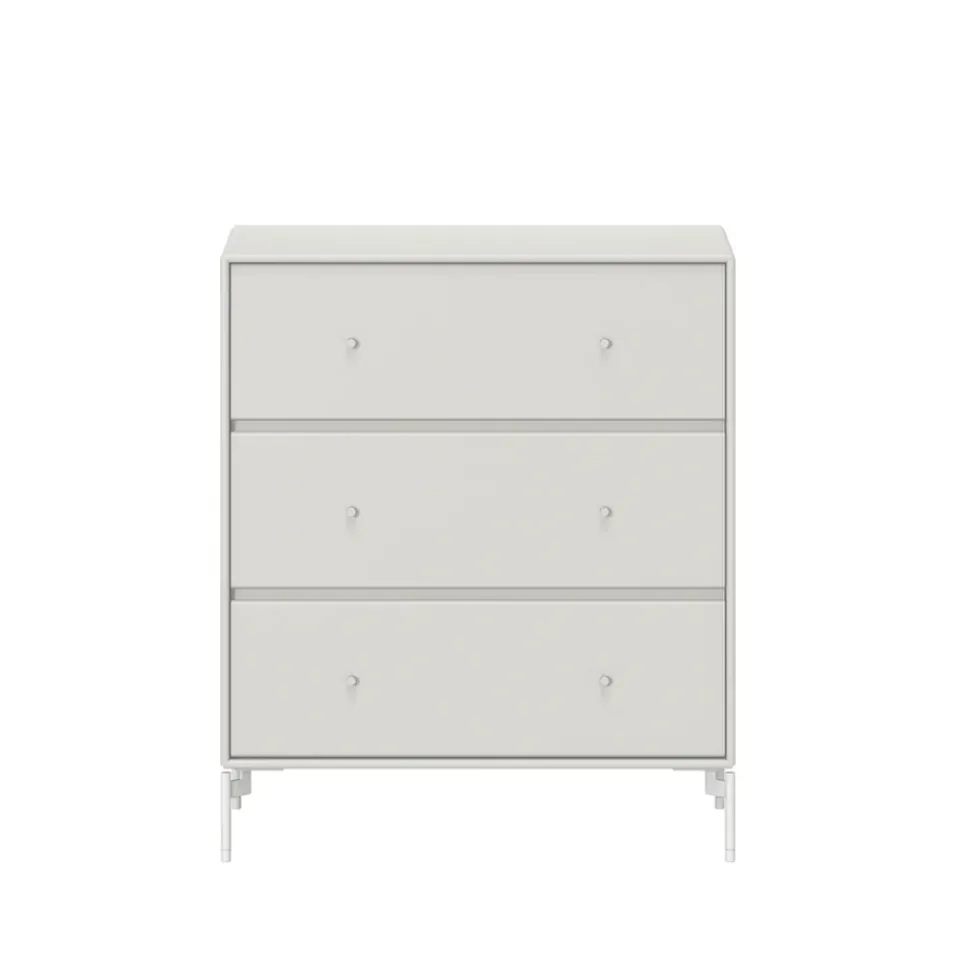 Montana Dressers & Drawer Units*Carry dresser, Nordic 09, lacquered legs in snow Grey