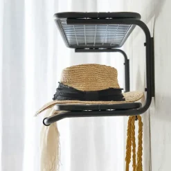 Essem Design Hat Rack & Hat Shelves*Classic 650 hat shelf, /chrome, 2 levels, 90 cm Black