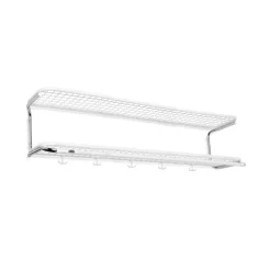 Essem Design Hat Rack & Hat Shelves*Classic 650 hat shelf, /chrome, 2 levels, 120 cm White
