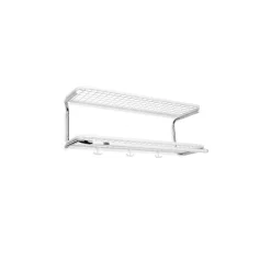 Essem Design Hat Rack & Hat Shelves*Classic 650 hat shelf, /chrome, 2 levels, 70 cm White