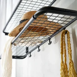 Essem Design Hat Rack & Hat Shelves*Classic 650 hat shelf, /chrome, 2 levels, 110 cm White