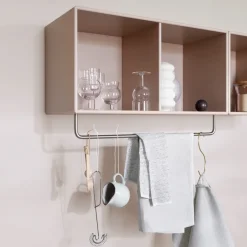 Montana Hat Rack & Hat Shelves*COAT hat shelf with clothes rails, Fennel 144, incl. suspension Green