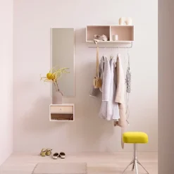 Montana Hat Rack & Hat Shelves*COAT hat shelf with clothes rails, Graphic 100, incl. suspension Grey