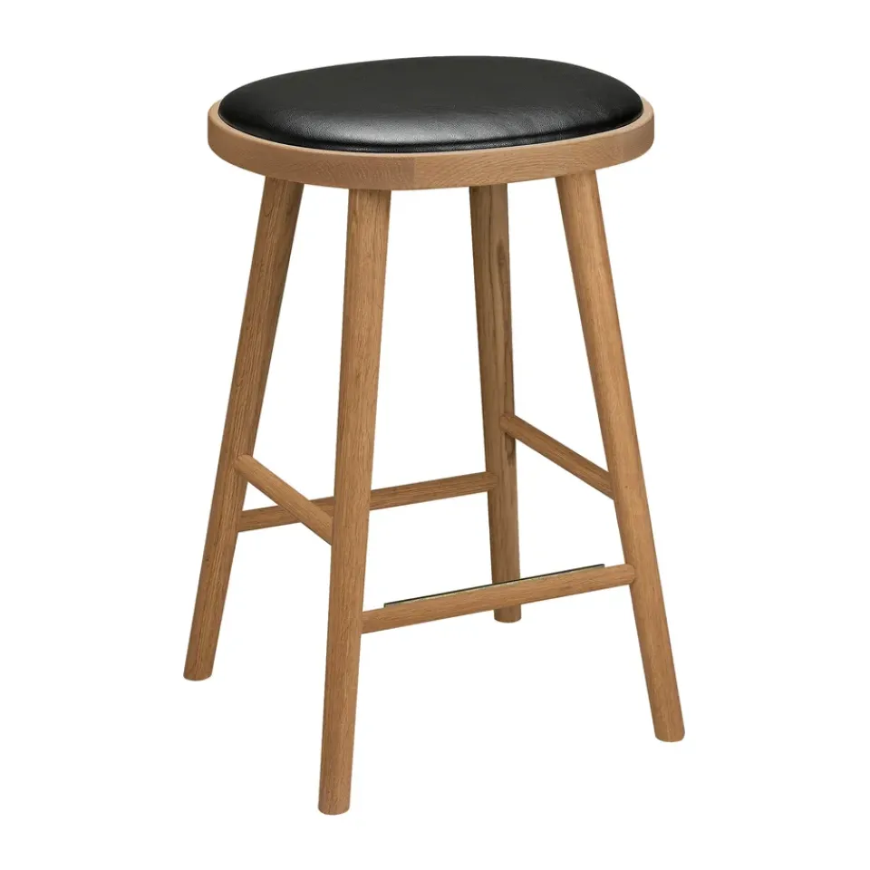 Hans K Bar Stools*Colibri bar stool 63 cm, Oiled oak-black pad Brown