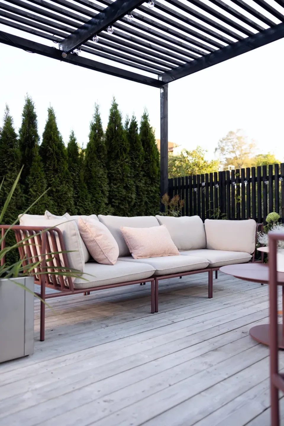 Brafab Garden Sofas & Garden Benches*Collier sofa module, Zin -teddy beige, middle section Red