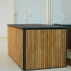 Cane-line Garden Details & Accessories*Combine cushion box, Teak, lava grey, small Brown