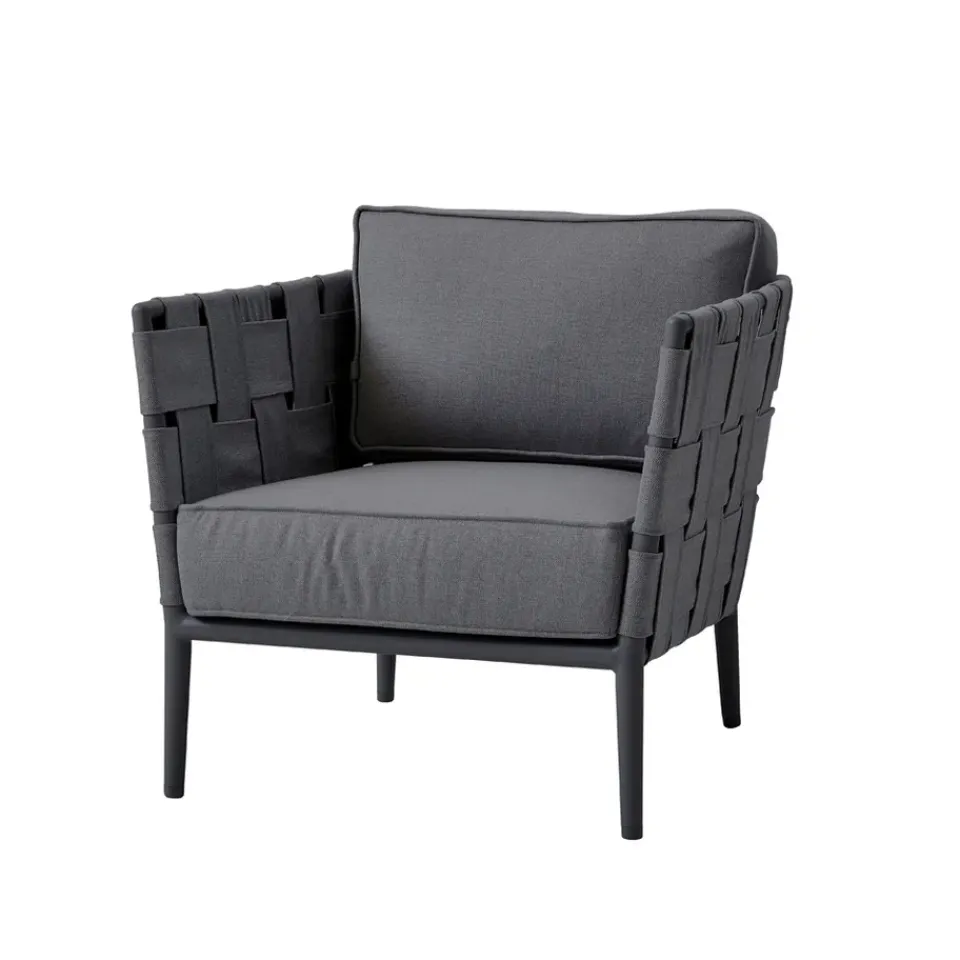 Cane-line Seating|Outdoor Lounge Furniture*Conic lounge armchair, , incl. cushions Grey