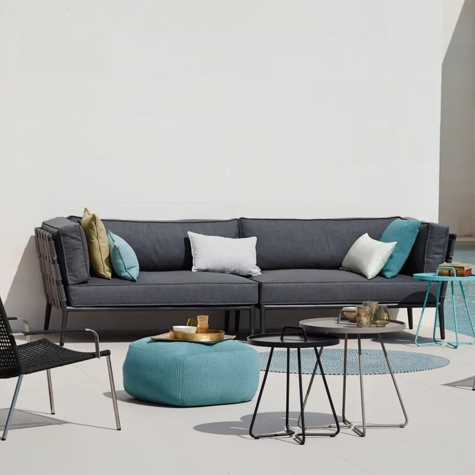 Cane-line Garden Sofas & Garden Benches|Outdoor Lounge Furniture*Conic modular sofa, airtouch , right, incl. cushions Grey
