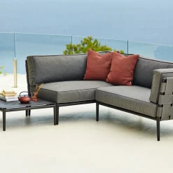 Cane-line Garden Sofas & Garden Benches|Outdoor Lounge Furniture*Conic modular sofa, airtouch , daybed, incl. cushions Grey